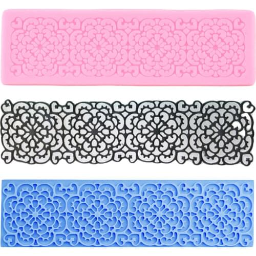 Silicone Cake Lace Molds Cake Border Wedding Cupcake Topper Fondant Cake Decorating Tools Candy Clay Chocolate Gumpaste Moulds