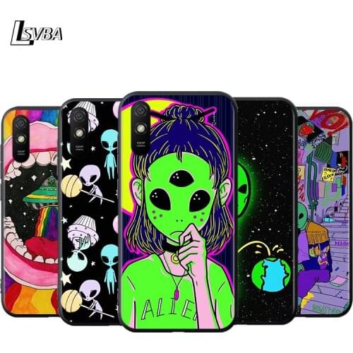 Aesthetics Cartoon alien space Silicone Cover For Xiaomi Redmi K40 K30i K30T K30S K30 K20 10X Ultra Pro Soft Phone Case
