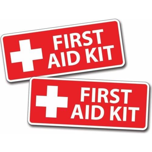 Unique creative first aid box sticker decal self-adhesive tape rescue emergency safety 1 2 x 5.5