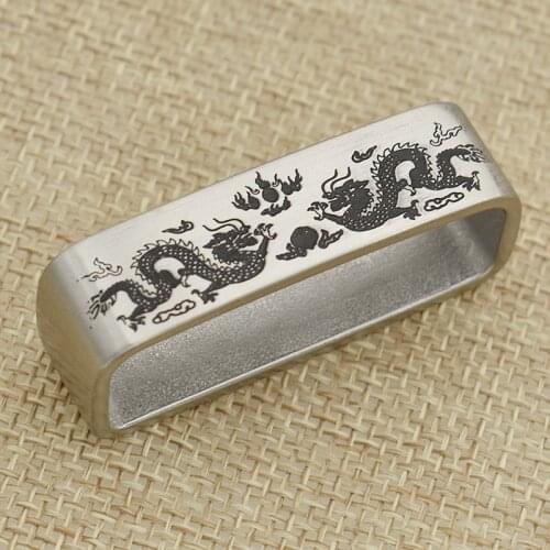 Vintage Printed Leather Craft DIY Hardware Belt Loop Metal Solid Stainless Steel Strap Loop/Keeper Jeans Belt Accessories