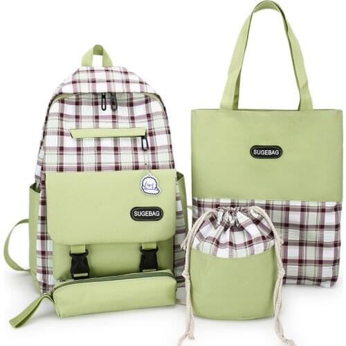 4 set School Bags for Teenage Girls Kids Children Student Backpack Travel Teen Shoulder Bag Child Schoolbag New Women backpack