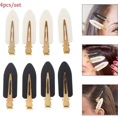 4Pcs No Bend Seamless Hair Clips Side Bangs Fix Fringe Barrette Makeup Washing Face Accessories Women Girls Styling Hairpins