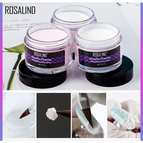 ROSALIND Acrylic Powder Nail Gel Poly For Nail Art Acrylic Nail Kit Clear Set Glitter Powder Acrylic Nails For All Manicure