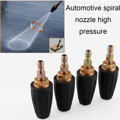 Automotive Nozzle High Pressure 3600psi Rotating Blaster Nozzle Dirt Connector Black Turbine Color F6S2