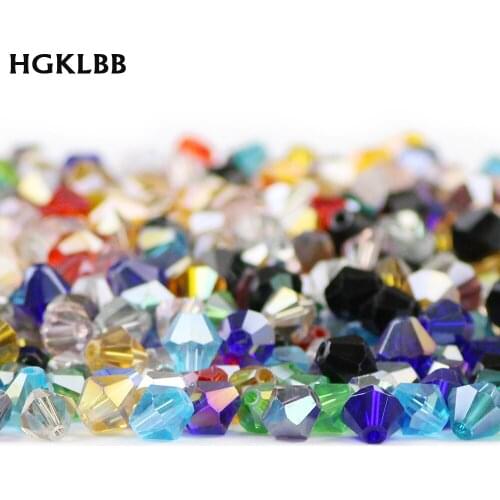 HGKLBB Bicone Austrian crystals beads ball 8mm 30pcs charm glass Loose spacer beads for Jewelry Making Bracelet DIY accessories
