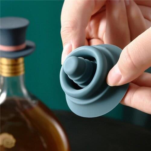 Household Silicone Wine Stopper Wine Champagne Preservation Tool Wine Bottle Cap Sealing Stopper Safety Health Bar Accessories