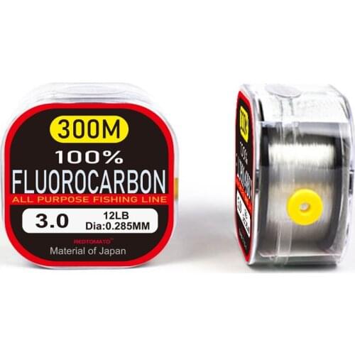 225m/300m 100% Fluorocarbon Fishing Line Transparent Carbon Fiber Leader Line Fishing Line Material From Japan