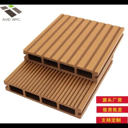 Quality Outdoor Wood-Plastic Floor Hollow PE Plastic Wood Park Square Platform Terrace Plank Road Bamboo Fiber Floor