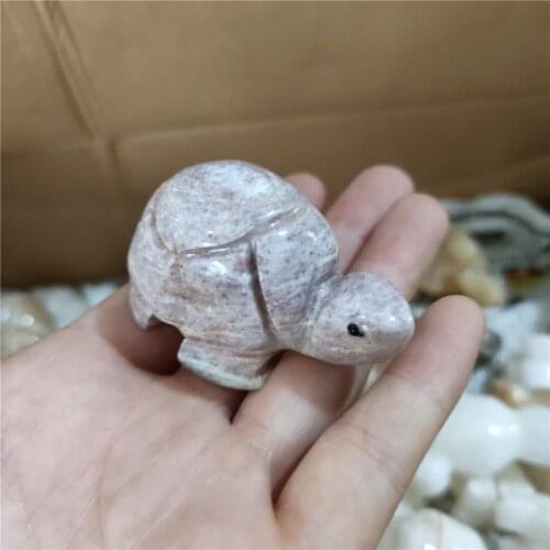 1pcs 50mm Natural crystals and stones animal carving tortoise for reiki gifts home decoration