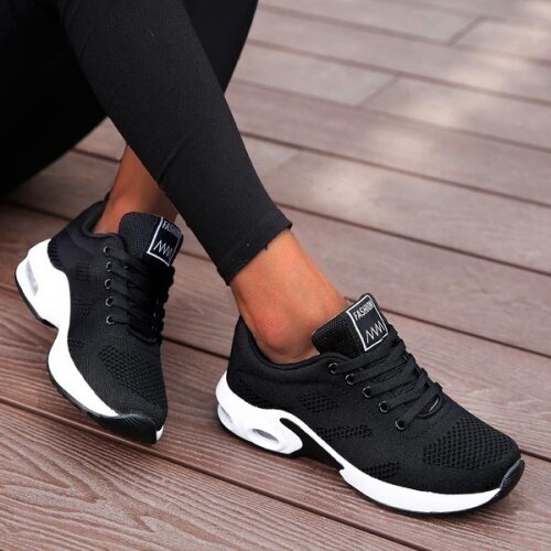 Big Size Outdoor Air Cushion Sport Shoes Women Summer Sneakers Women Running Shoes Sports for Women Black Sneakair Gym GME-1872