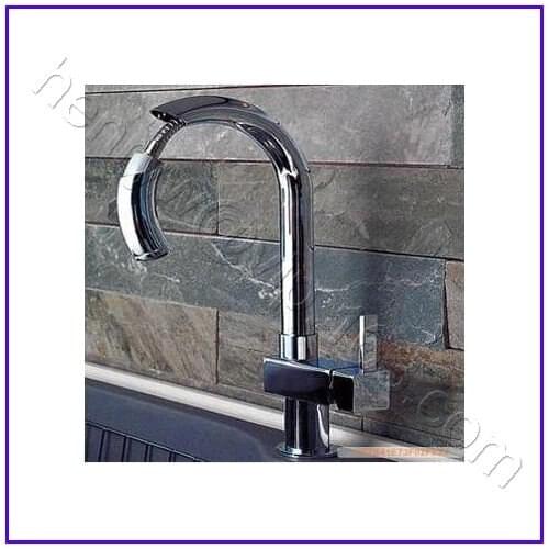 L16630 - Luxury Deck Mounted Chrome Color Pull Out Spray Removable Faucet