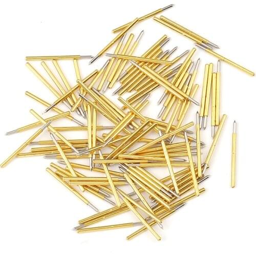 Hot Selling 100PCS per pack with Nickel Plated Needle Diameter Electronic Spring Test Probe P160 Series Brass Spring Test Probe