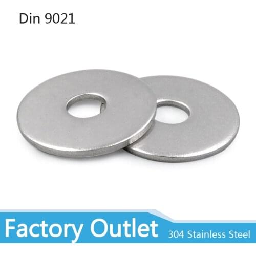 M3/M4/M5/M6/M8-M20 Din9021 Large Flat Washer 304 Stainless Steel Big Metal Gasket Meson Plain Washers