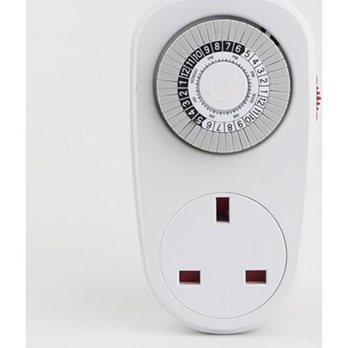 24 HOUR TIME CLOCK SOCKET UK PLUG IN TIMER SOCKET SWITCH MECHANICAL