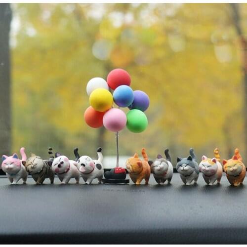 Cute kitten doll car decoration car interior accessories center console home desktop baking cake dessert decoration student gift