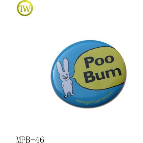 MPB46 Custom print metal button badge pin,metal pin badge with your own design