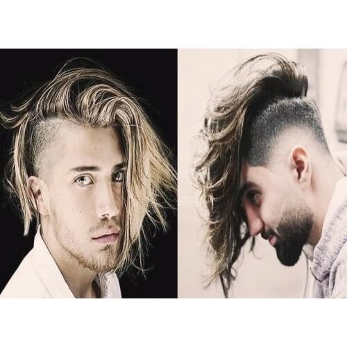 Men Undercut Long Haircuts Vintage Brown Kraft Paper Posters Edgy Hairstyles For Guys Painting Carving Hairstyle Wallpaper