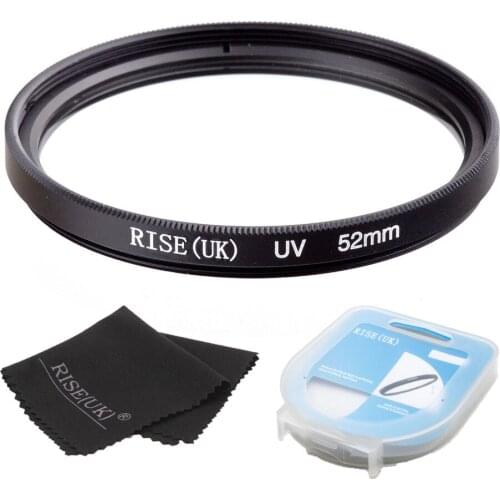 RISESPRAY 52mm Ultra-Violet UV lens Filter set fit for Nikon Canon Sony Pentax Sigma OM camera
