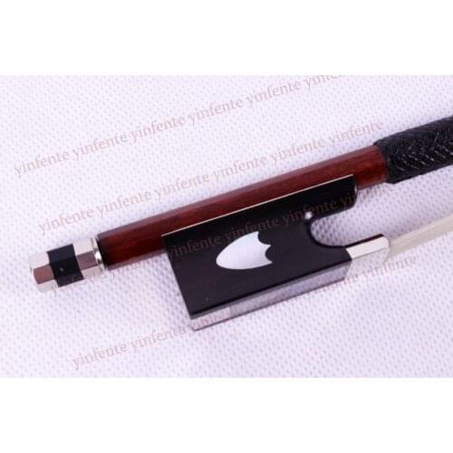 New Violin Bow Brazil Wood seashells inlaid Silver Color Bow string