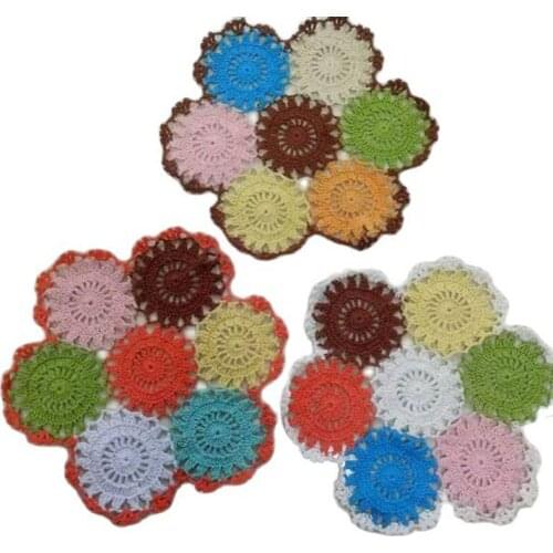 NEW Lace table place mat Napkin pad Cloth cotton crochet placemat cup mug Christmas Dish coaster dinner doily kitchen tableware