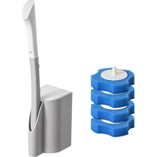 Disposable Long Handle Toilet Brush Cleaning Tools Household Cleaner Brush Bathroom Accessories For Toilet With Brush Head