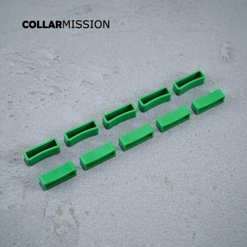 Multicolor plastic rectangular holder for DIY dog collar accessories 25mm green SK25SJ10