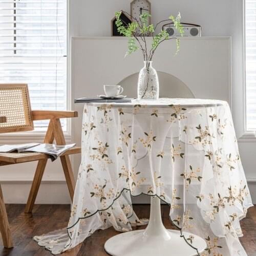 Rose Tree Lace Tablecloths On The Table