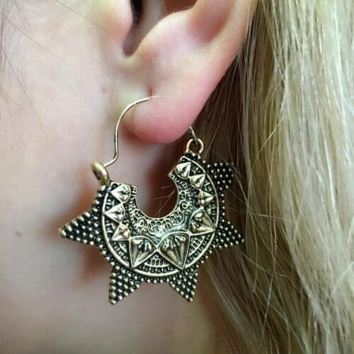 Hoop Drop Earrings for Women Boho Earring Light Gold Color Cute Lovers Vintage Jewelry Fashion Jewelry 2021 Kolczyki