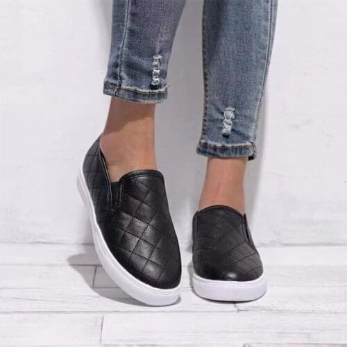 Women Shoes Casual Ladies PU Breathable Slip on Vulcanized Shoes Spring Fashion Female Flats