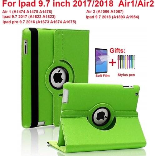 360 Rotating Case For iPad Pro 9.7 2018 2017 5 6 5th 6th Generation Funda Cover For iPad Air 2 Air 1 Case Leather Smart Coque