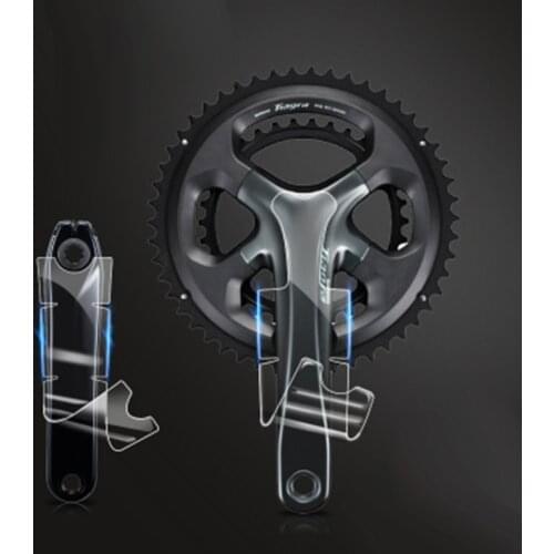 3 Sheets Bike Crank Protective Film Cover Carbon Fiber Tooth Plate Crank Sticker 448D