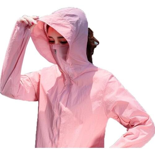 Sun Protection Clothing Women Short Coat 2021 Female Summer New Korean Anti-Ultraviolet Outdoor Hooded Long-Sleeved Jacket A138