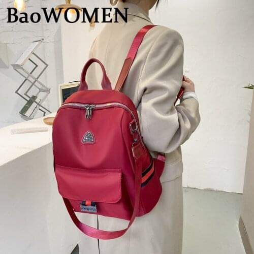 BaoWomen New 2020 Women Leather Backpacks For Teenagers Girls Ladies Bagpack Designer Large Capacity Female Daypack Mochila Ruck