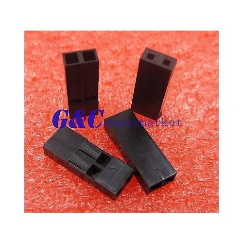 200PCS 2.54mm 2P Pitch Dupont Jumper Wire Cable Housing Female Pin Contor diy electronics