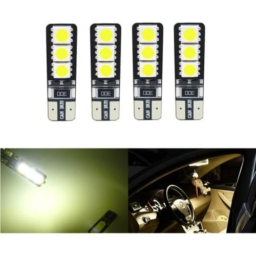 4pcs/Lot T10 W5W 194 Canbus LED 12V No Error Car Tail Turn Indicator LED Light Lamp Tail Lights White