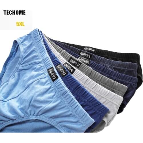 5-Packs Brief Men Sexy Slip Hombre Plus Calzoncillos XXXXL-5XL Mens Underwear Male New Arrival Modal Solid Briefs Underpants #k