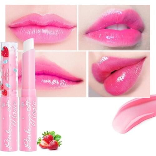 Make up Lip Balm Strawberry Soft Lip Balm Rose Hyaluronic Acid Long Lasting Moisturizing Nourishing Lip Makeup Cosmetic TSLM1