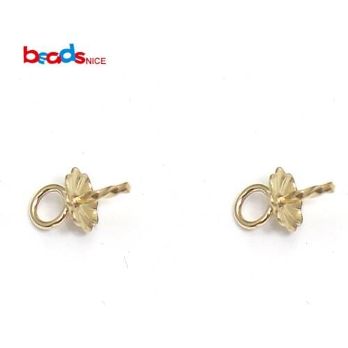 Beadsnice Gold Filled Pendant Bails for Half Drilled Beads Pearls Peg Bails Wholesale Jewelry Findings DIY Crafting ID40019