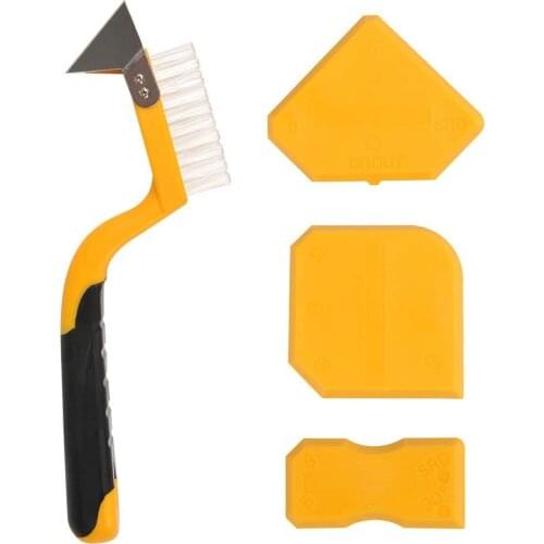 Free Shipping Sealant Tool Grooving Tool I Complete Set: Joint Brush with Joint Scraper and Joint Smoother Cleaning Brush