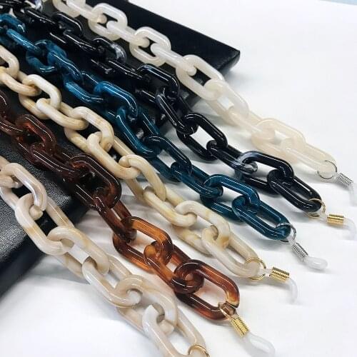Teamer Big Arylic Women Sunglasses Straps Glasses Chain Necklace Chunky Lanyards Fashion Neck Eyeglasses Holder Gifts for Her