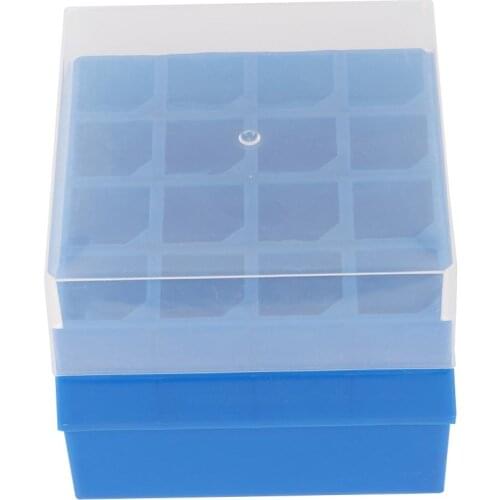 Test Tubing Rack Holder With Clear Lid 16 Sockets 50ML Centrifuge Tube Rack Plastic Test Tubes Holder Laboratory Supplies