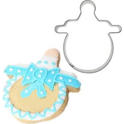 Baby Nipple Stainless Steel Cookie Cutter Birthday Kids Cake Molds Metal Cupcake Sandwich Biscuit Decoration Tools Cookie Stamp