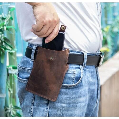 For p40 pro mobile phone case Crazy Horse leather 6.7-inch portable leather mobile phone bag p30 mobile phone leather case