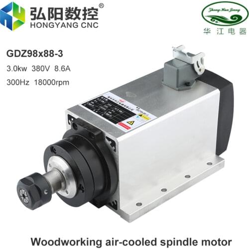 3.0kw Spindle Motor ER20 8.6A Air-Cooled Spindle 300Hz 18000rpm 4pcs Bearing, CNC Milling Machine Engraving Milling Machine