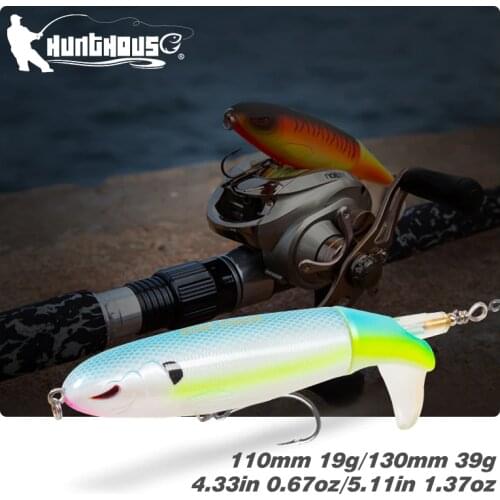 Hunthouse Whopper Popper Fishing Lure LW114 Plopper Fishing Bait 110mm 19g Musky Topwater Fishing Lure Made For Fishing Pencil