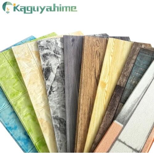 Kaguyahime DIY Wall Stickers Self-Adhesive Decor Wallpaper For Kids Room Kitchen Bedroom Waterproof Sticker 3D Wallpaper Brick