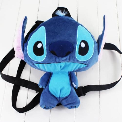 30cm Lilo and Stitch Cute Animal Shaped Classic Cartoon Plush Peluche Bag Coin Purse Backpack Shool Bag Toy Doll Kids GIft