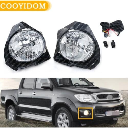 Left Right Fog Light For Toyota Hilux Vigo MK6 2008 2009 2010 2011 Foglights headlights Car fog lamp With Bulbs Driving Lamps