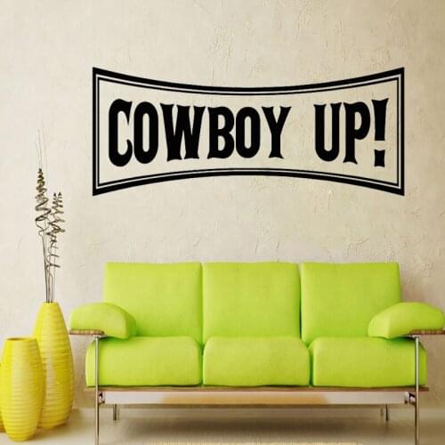 Hot Sale Square Shape Cowboy Up Wall Sticker Home Decor Living Room Wall Decals Children Boys Room Decoration