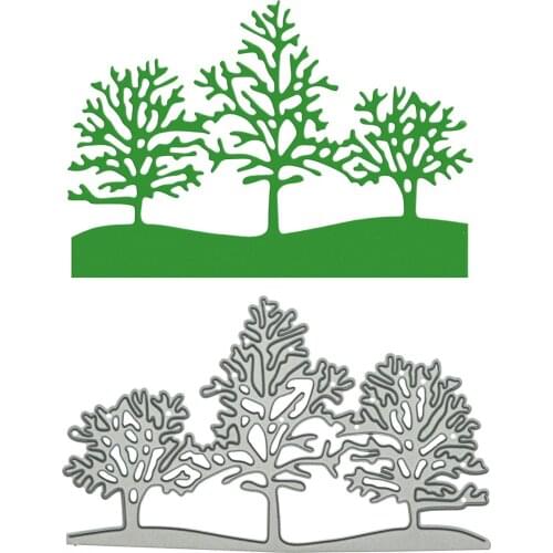 Trees Pattern Metal Cutting Dies Scrapbooking Card Edge Cover Die Cutter DIY Invitation Card Scrapbook Clip Art Decorating